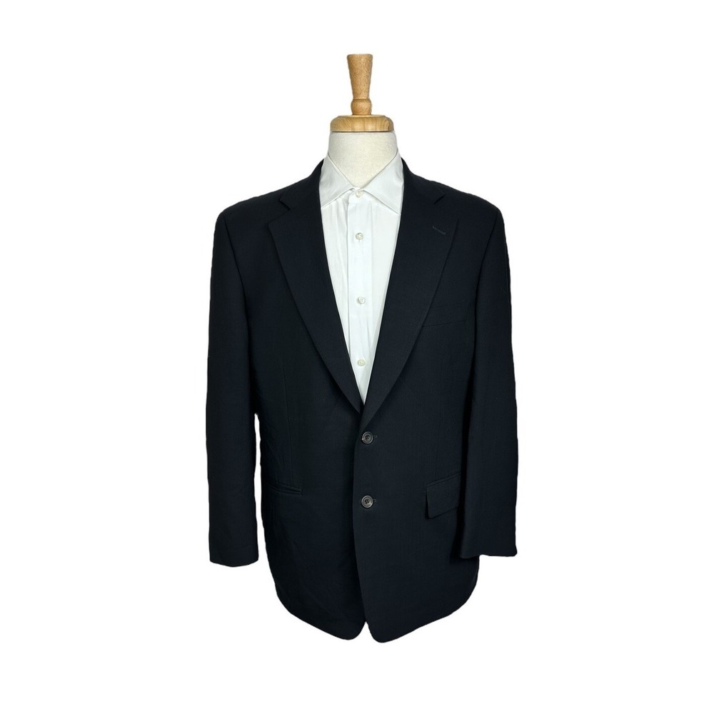 Paul‎ Stuart Recent Charcoal Black Stuart II Unstructured Wool Mens Blazer 40R